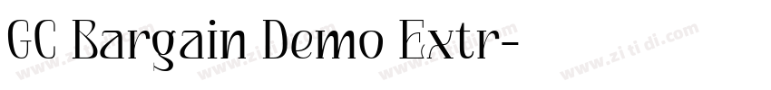 GC Bargain Demo Extr字体转换